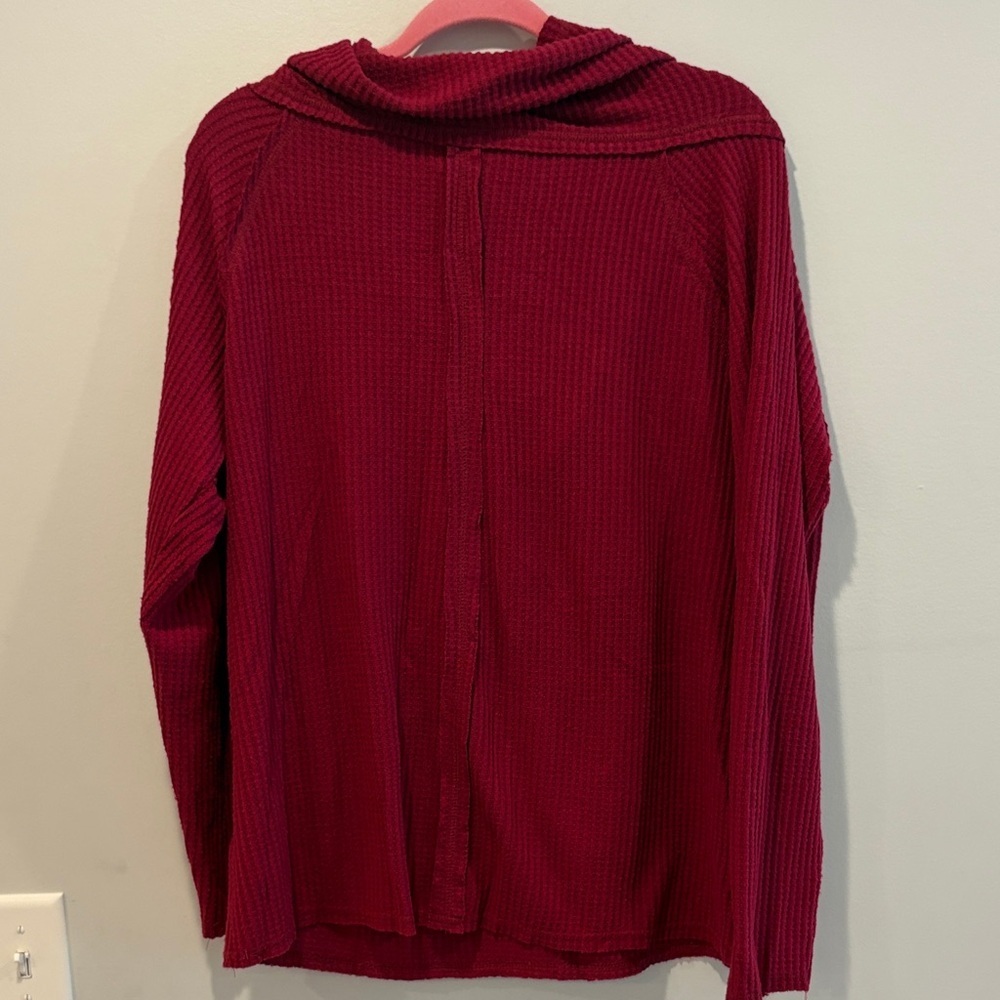 Maurices Deep Red Cowl Neck Sweater - Picture 5 of 5